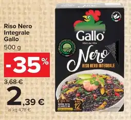 Carrefour Market Riso Nero Integrale Gallo offerta