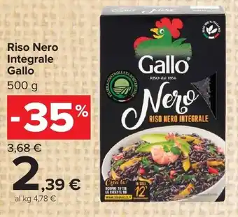 Carrefour Market Riso Nero Integrale Gallo offerta