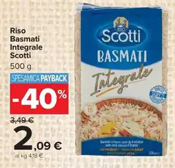 Carrefour Market Riso Basmati Integrale Scotti offerta