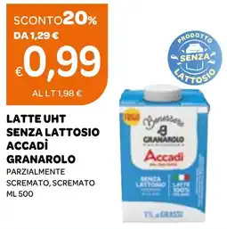 Ekom Latte uht senza lattosio accadi GRANAROLO offerta