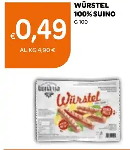 Ekom Würstel 100% suino offerta