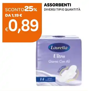 Ekom Assorbenti diversi tipi e quantità Laurella offerta