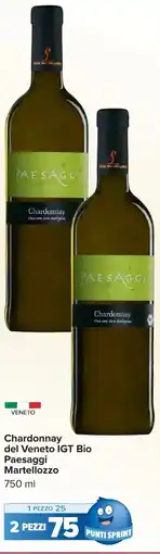 Carrefour Market Chardonnay del Veneto IGT Bio Paesaggi Martellozzo offerta