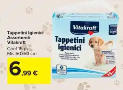 Carrefour Market Tappetini Igienici Assorbenti Vitakraft offerta