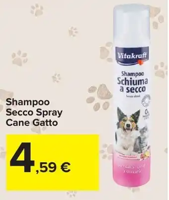 Carrefour Market Shampoo Secco Spray Cane Gatto offerta