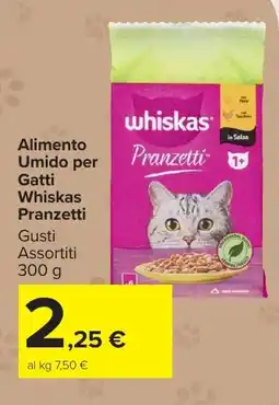 Carrefour Market Alimento Umido per Gatti Whiskas Pranzetti offerta