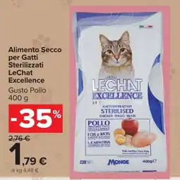 Carrefour Market Alimento Secco per Gatti Sterilizzati LeChat Excellence offerta