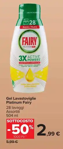 Carrefour Market Gel Lavastoviglie Platinum Fairy offerta