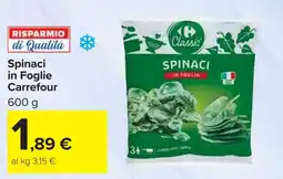 Carrefour Spinaci in Foglie Carrefour offerta