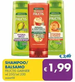 MD Discount Shampoo/ balsamo FRUCTIS GARNIER offerta