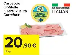 Carrefour Carpaccio di Vitella Filiera Qualità Carrefour offerta