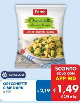 MD Discount Orecchiette cime rapa Paren offerta