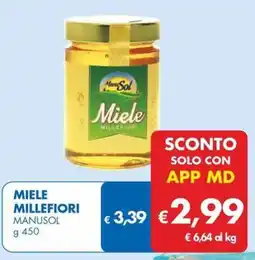 MD Discount Miele millefiori MANUSOL offerta