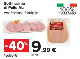 Carrefour Sottilissime di Pollo Aia offerta