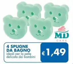 MD Discount 4 spugne da bagno MD CARE offerta