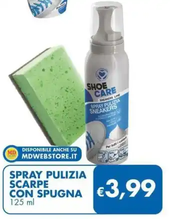 MD Discount Spray pulizia scarpe con spugna offerta