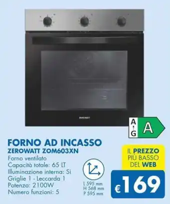 MD Discount Forno ad incasso ZEROWATT ZOM603XN offerta