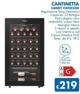 MD Discount Cantinetta CANDY CWC033M offerta