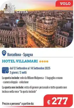 MD Discount Hotel villamari offerta