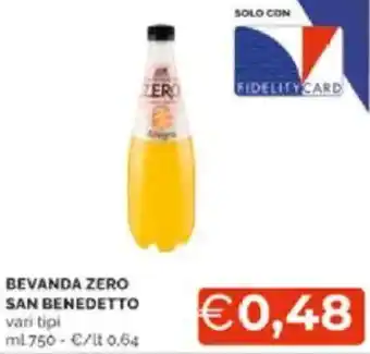 Mercatò Bevanda zero san benedetto vari tipi offerta