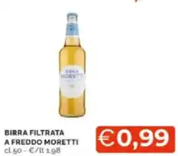 Mercatò Birra filtrata a freddo moretti offerta