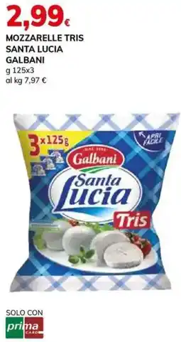 Basko Mozzarelle tris santa lucia GALBANI offerta