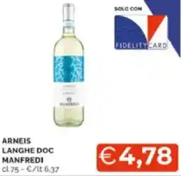 Mercatò Arneis langhe doc manfredi offerta