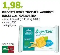 Basko Biscotti senza zuccheri aggiunti buoni così GALBUSERA offerta