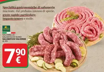 Supermercati Gulliver Salamelle/ salsiccia di suino salumificioVALVERDE VALVERDE offerta