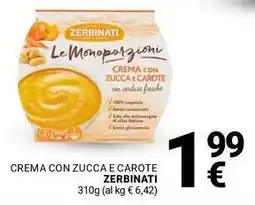 Supermercati Gulliver Crema con zucca e carote ZERBINATI offerta