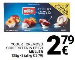 Supermercati Gulliver Yogurt cremoso con frutta in pezzi MÜLLER offerta