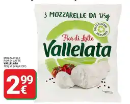 Supermercati Gulliver Mozzarelle fior di latte VALLELATA offerta