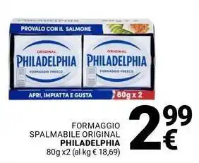 Supermercati Gulliver Formaggio spalmabile original PHILADELPHIA offerta