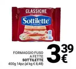 Supermercati Gulliver Formaggio fuso a fette SOTTILETTE offerta