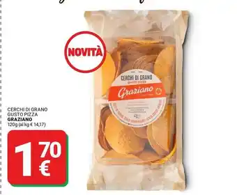 Supermercati Gulliver Cerchi di grano gusto pizza GRAZIANO offerta