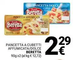 Supermercati Gulliver Pancetta a cubetti affumicata/dolce BERETTA offerta