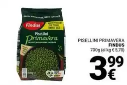 Supermercati Gulliver Pisellini primavera FINDUS offerta