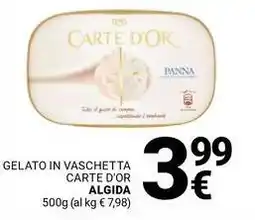 Supermercati Gulliver Gelato in vaschetta carte d'or ALGIDA offerta