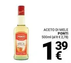 Supermercati Gulliver Aceto di mele PONTI offerta