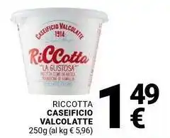 Supermercati Gulliver Riccotta CASEIFICIO VALCOLATTE offerta