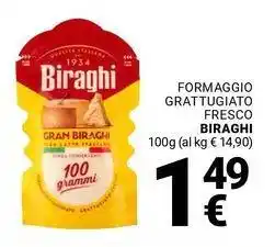 Supermercati Gulliver Formaggio grattugiato fresco BIRAGHI offerta