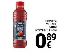 Supermercati Gulliver Passata verace CIRIO offerta