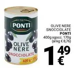 Supermercati Gulliver Olive nere snocciolate PONTI offerta