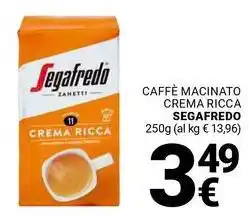 Supermercati Gulliver Caffè macinato crema ricca SEGAFREDO offerta