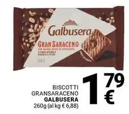 Supermercati Gulliver Biscotti gransaraceno GALBUSERA offerta