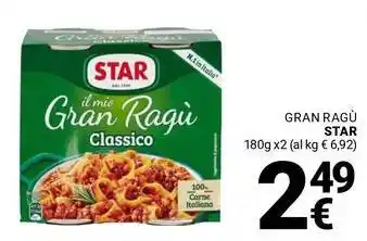 Supermercati Gulliver Gran ragù STAR offerta