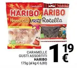 Supermercati Gulliver Caramelle gusti assortiti HARIBO offerta