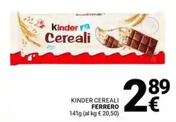 Supermercati Gulliver Kinder cereali FERRERO offerta