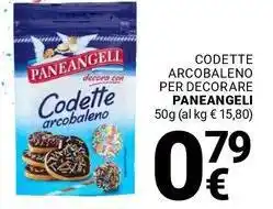 Supermercati Gulliver Codette arcobaleno per decorare PANEANGELI offerta