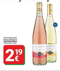 Supermercati Gulliver Vino frizzante bianco/rosato CANTINE RONCO offerta